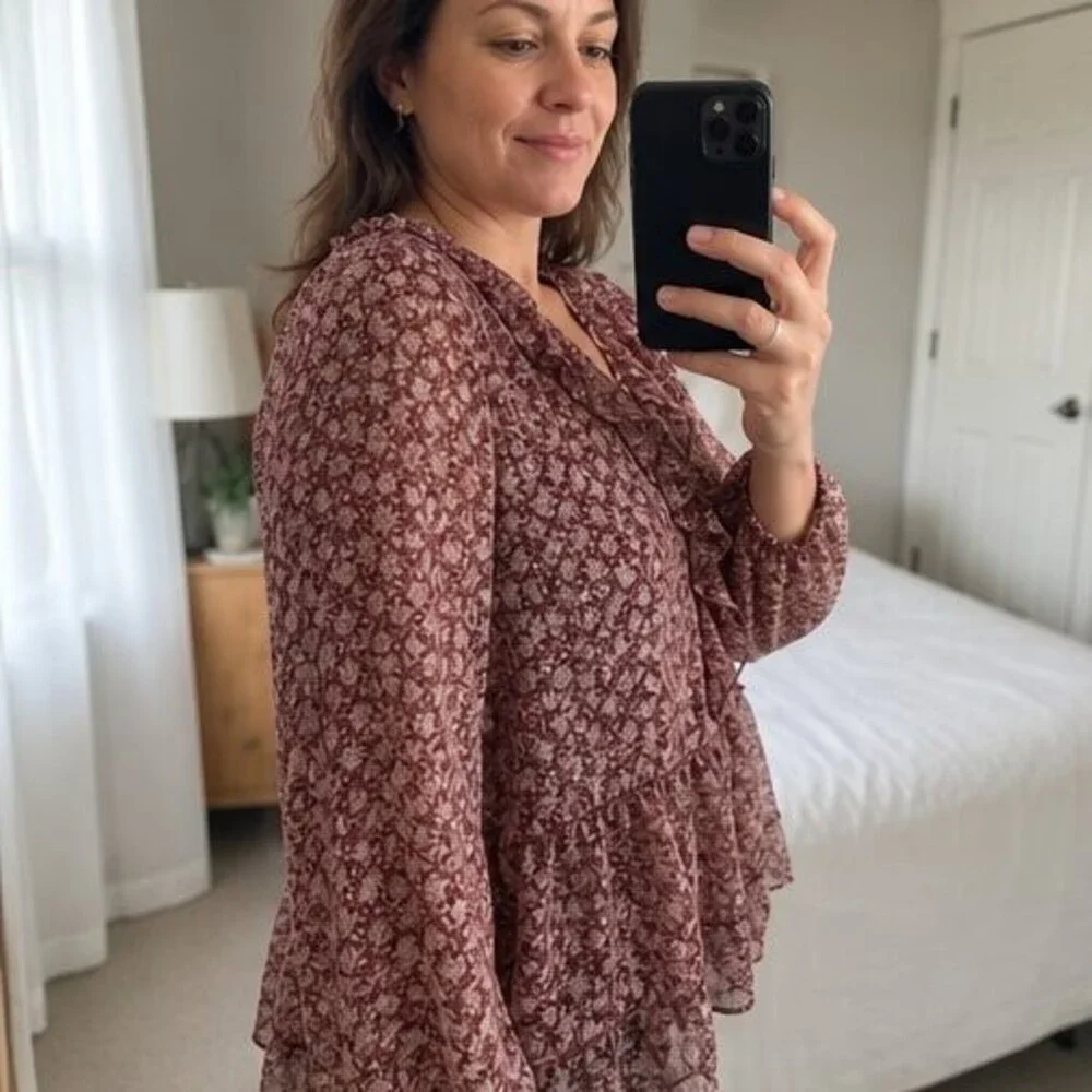 Lilac Peplum Top